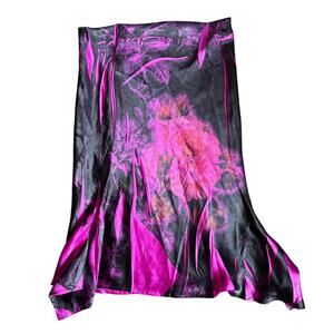 Vintage JAES Fuchsia & Black Handkerchief Skirt